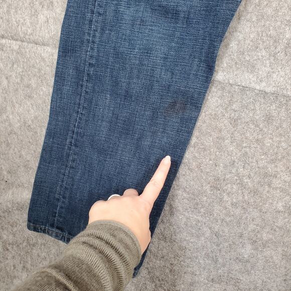 Levi's Jeans Mens 34x28 (36x30 Tag) 501 Button Fly Dark Wash Straight Leg Denim - Picture 6 of 13